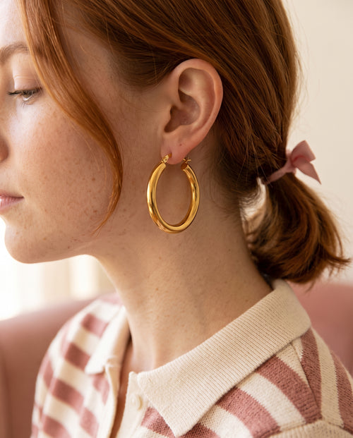 Chunky Gold Hoops