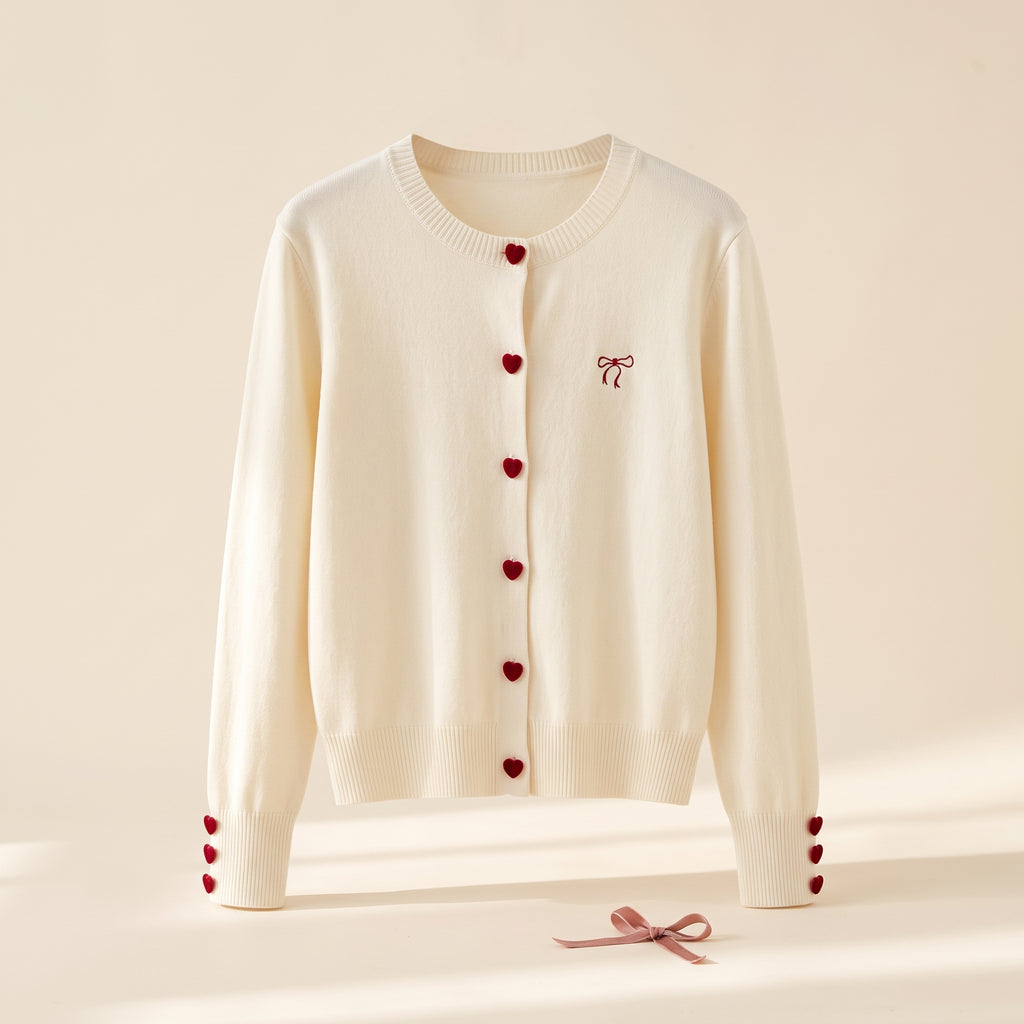 The Heart Button Cardigan