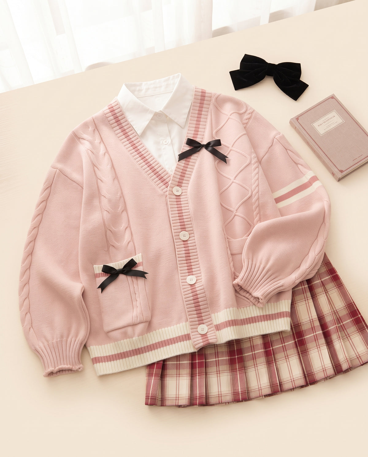 The Bow Striped Cardigan