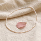 The Dainty Pearl Necklace — Sterling Silver Clasp