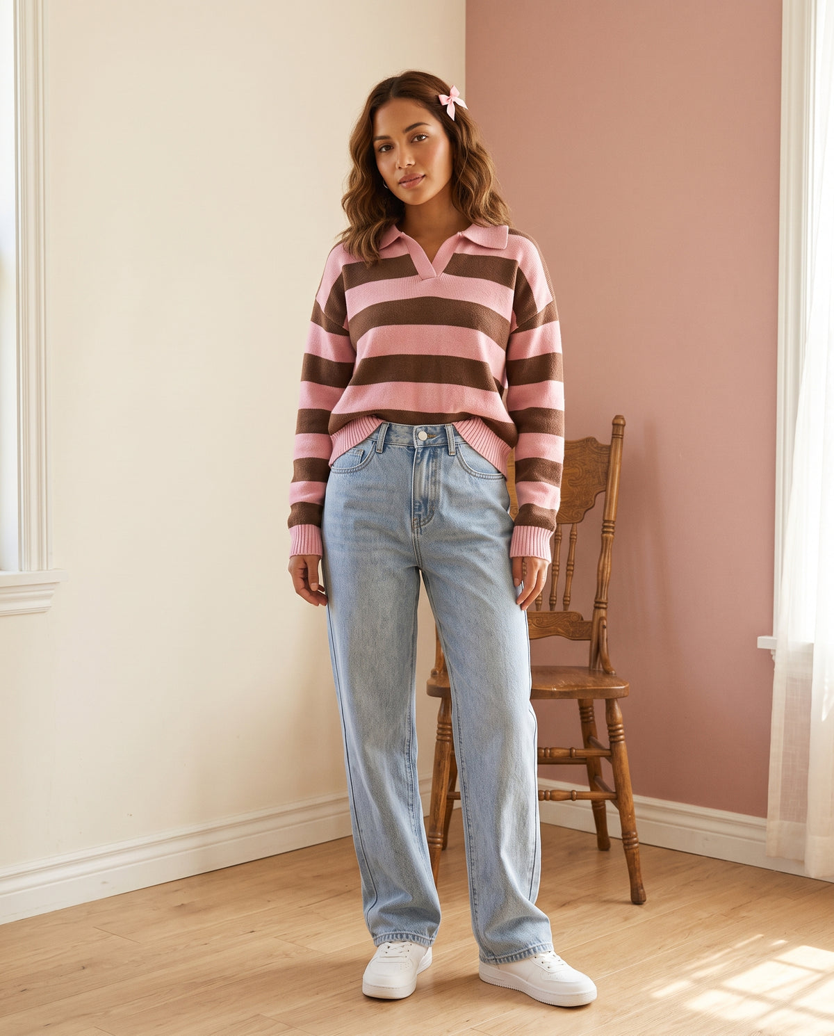 The Petite Straight Jeans — Light Blue