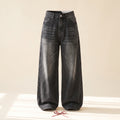 The Petite Wide-Leg Jeans — Washed Black