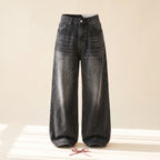 The Petite Wide-Leg Jeans — Washed Black