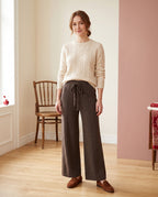 The Petite Merino Knit Pants — Mocha