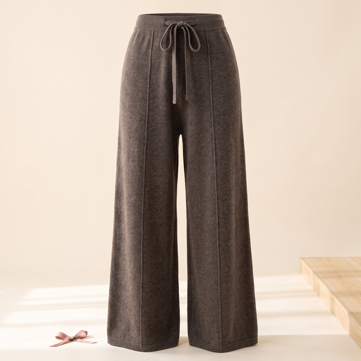 The Petite Merino Knit Pants — Mocha