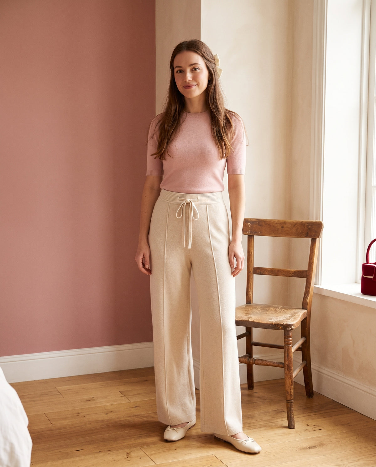 The Petite Knit Wide-Leg Pants