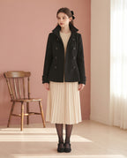 The Petite Peacoat — Black