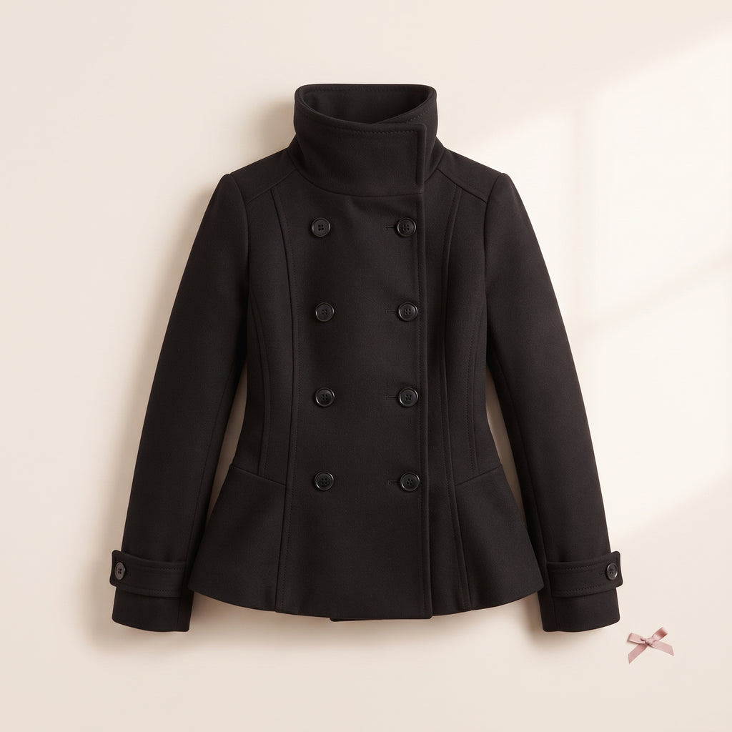 The Petite Peacoat — Black
