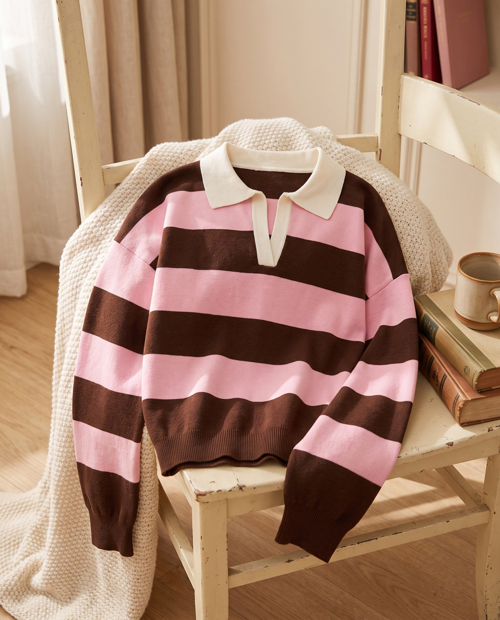 The Striped Polo Sweater