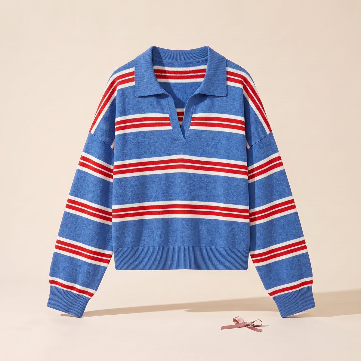 The Striped Polo Sweater