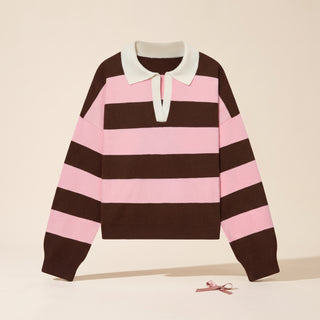 The Striped Polo Sweater
