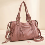 The Washed Shoulder Bag — Dusty Rose